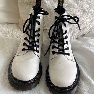 Never worn before size 6 white docs